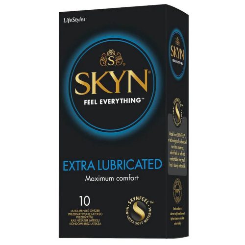 Lifestyles SKYN Extra Lubricat prezervativ, 10 unități