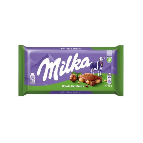Ciocolată Milka cu lapte 95g cu alune întregi